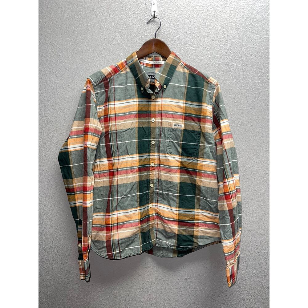 Vintage Womens Rockies Button Up Shirt Multicolor Long Sleeve Western Women XL